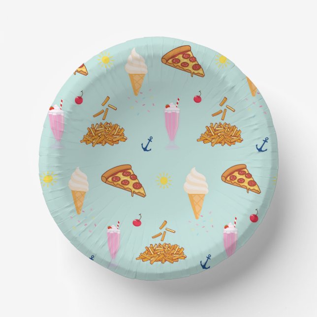  Cruise Snacks Pattern Paper Plate (Front)