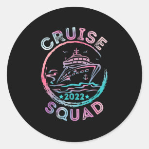 Cruise Squad 2022 Matching Family Group With Ancho Classic Round Sticker