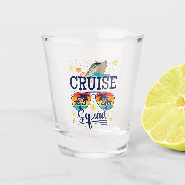 Cruise Squad 2024 Cruising Vacation Shot Glass (Front)