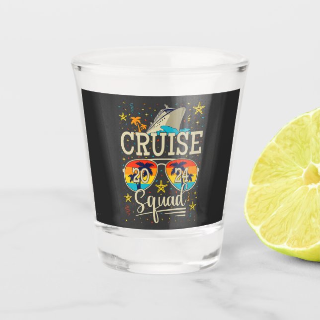 Cruise Squad 2024 Cruising Vacation Shot Glass (Front)