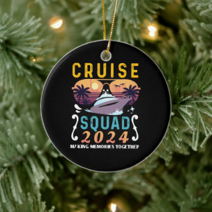 Cruise Squad 2024 Family Vacation Matching Group Ceramic Ornament