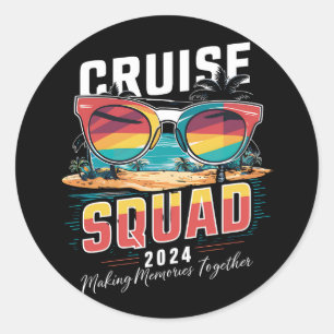 Cruise Squad 2024 Summer Vacation Matching Family  Classic Round Sticker