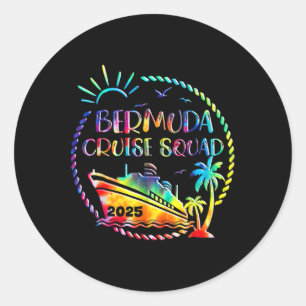 Cruise Squad 2025 Bermuda Cruising Together Squad Classic Round Sticker