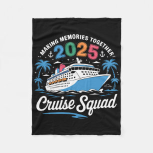 Cruise Squad 2025 Family Cruise Matching Summer Va Fleece Blanket