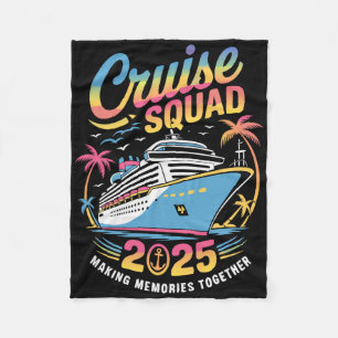 Cruise Squad 2025 Family Cruise Matching Summer Va Fleece Blanket