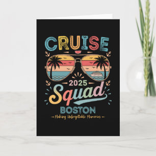Cruise Squad 2025 Family Group In Boston Matching  Card