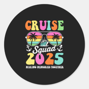 Cruise Squad 2025 Family Group Matching Summer Vac Classic Round Sticker