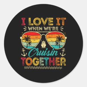 Cruise Squad 2025 Family Group Matching Summer Vac Classic Round Sticker
