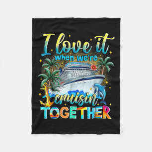 Cruise Squad 2025 Family Group Matching Summer Vac Fleece Blanket