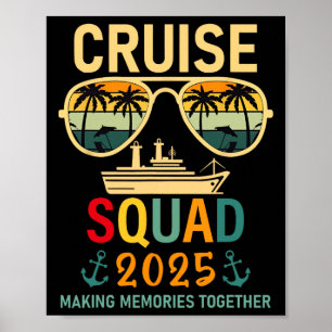 Cruise Squad 2025 Family Group Matching Summer Vac Poster