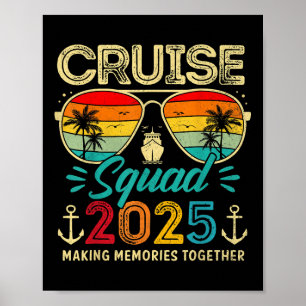 Cruise Squad 2025 Family Group Matching Summer Vac Poster