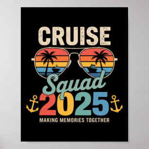 Cruise Squad 2025 Family Group Matching Summer Vac Poster
