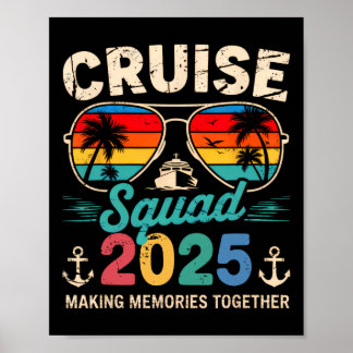 Cruise Squad 2025 Family Group Matching Summer Vac Poster