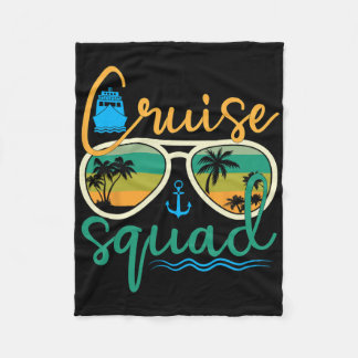 Cruise Squad 2025 Family Vacation Beach Matching G Fleece Blanket