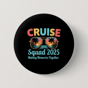 Cruise Squad 2025 Family Vacation Trip Summer Memo 6 Cm Round Badge