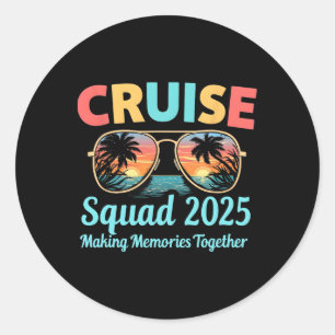 Cruise Squad 2025 Family Vacation Trip Summer Memo Classic Round Sticker