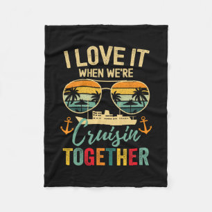 Cruise Squad 2025 Outfits Friends Family Couples M Fleece Blanket