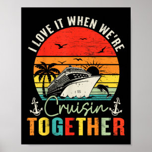 Cruise Squad 2025 Outfits Friends Family Couples M Poster