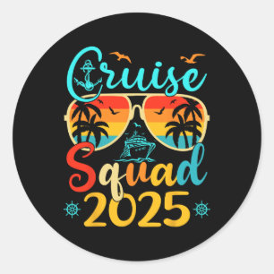 Cruise Squad 2025 Summer Vacation Family Matching Classic Round Sticker