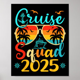 Cruise Squad 2025 Summer Vacation Family Matching Poster