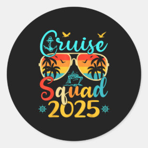Cruise Squad 2025 Summer Vacation Matching Family  Classic Round Sticker