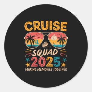 Cruise Squad 2025 Summer Vacation Matching Family Classic Round Sticker