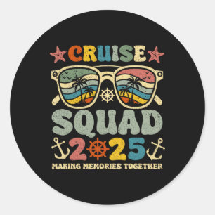 Cruise Squad 2025 Summer Vacation Matching Family Classic Round Sticker