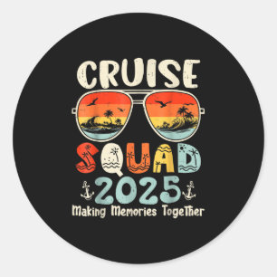 Cruise Squad 2025 Summer Vacation Matching Family Classic Round Sticker