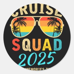 Cruise Squad 2025 Summer Vacation Matching Family Classic Round Sticker