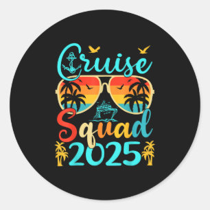Cruise Squad 2025 Summer Vacation Matching Family Classic Round Sticker