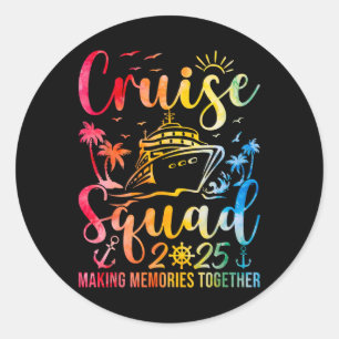 Cruise Squad 2025 Summer Vacation Matching Family Classic Round Sticker