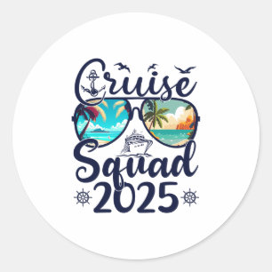 Cruise Squad 2025 Summer Vacation Matching Family Classic Round Sticker