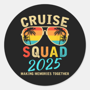 Cruise Squad 2025 Summer Vacation Matching Family Classic Round Sticker