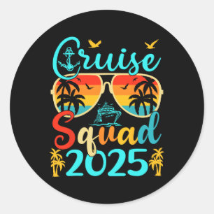 Cruise Squad 2025 Summer Vacation Matching Family Classic Round Sticker