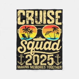 Cruise Squad 2025 Summer Vacation Matching Family Fleece Blanket