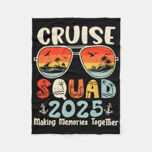 Cruise Squad 2025 Summer Vacation Matching Family Fleece Blanket