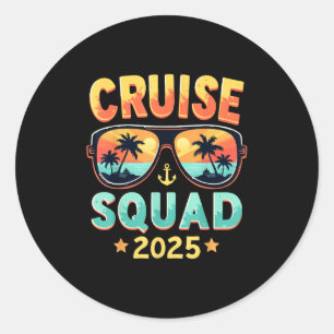 Cruise Squad 2025 Trip Ship Family Matching Summer Classic Round Sticker