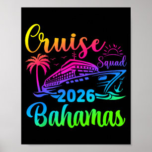 Cruise squad 2026 bahamas ship rainbow gradient poster