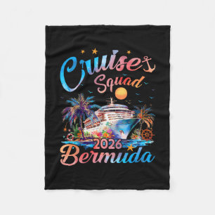 Cruise Squad 2026 Bermuda Family Vacation Gift Fleece Blanket