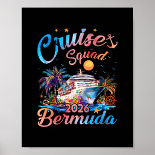 Cruise Squad 2026 Bermuda Family Vacation Gift  Poster