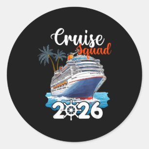 Cruise squad 2026 cruising hawaii beach summer classic round sticker