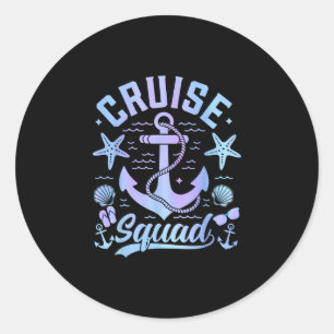 Cruise Squad 2026 Cruising Ship Vacation Travel Tr Classic Round Sticker