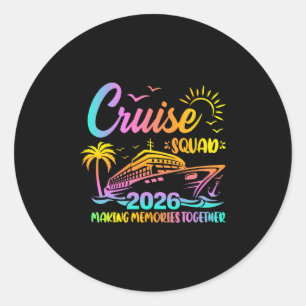 Cruise Squad 2026 Family Friends Vacation Matching Classic Round Sticker