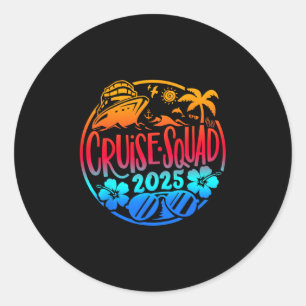 Cruise Squad 2026 Family Friends Vacation Matching Classic Round Sticker
