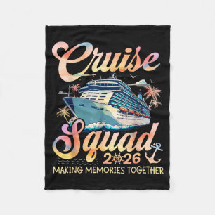 Cruise Squad 2026 Family Group Matching Summer Fleece Blanket