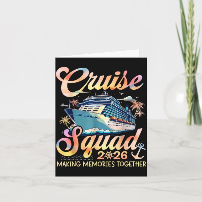 Cruise Squad 2026 Family Group Matching Summer Vac Card (Front)
