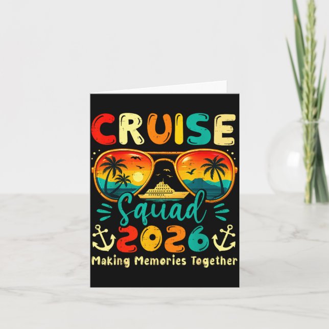 Cruise Squad 2026 Family Group Matching Summer Vac Card (Front)