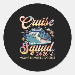 Cruise Squad 2026 Family Group Matching Summer Vac Classic Round Sticker