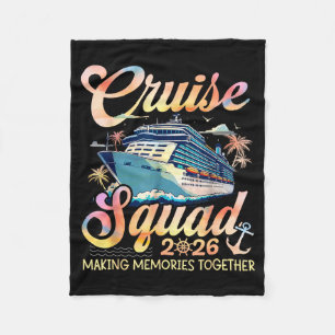 Cruise Squad 2026 Family Group Matching Summer Vac Fleece Blanket