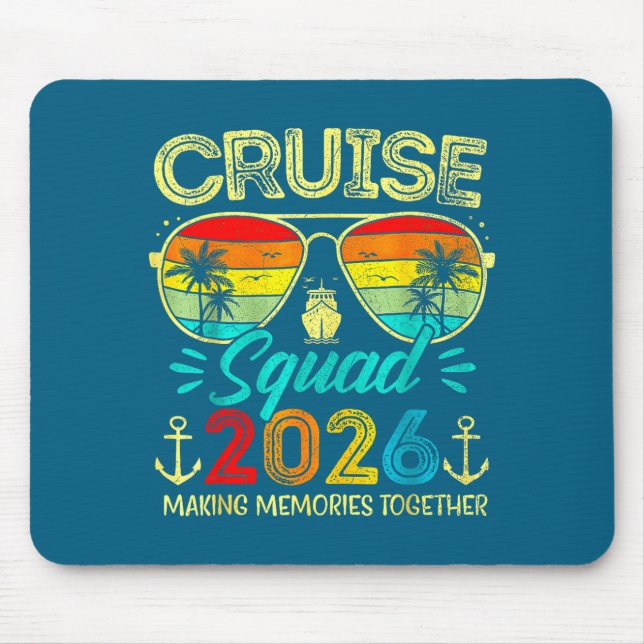 Cruise Squad 2026 Family Group Matching Summer Vac Mouse Pad (Front)